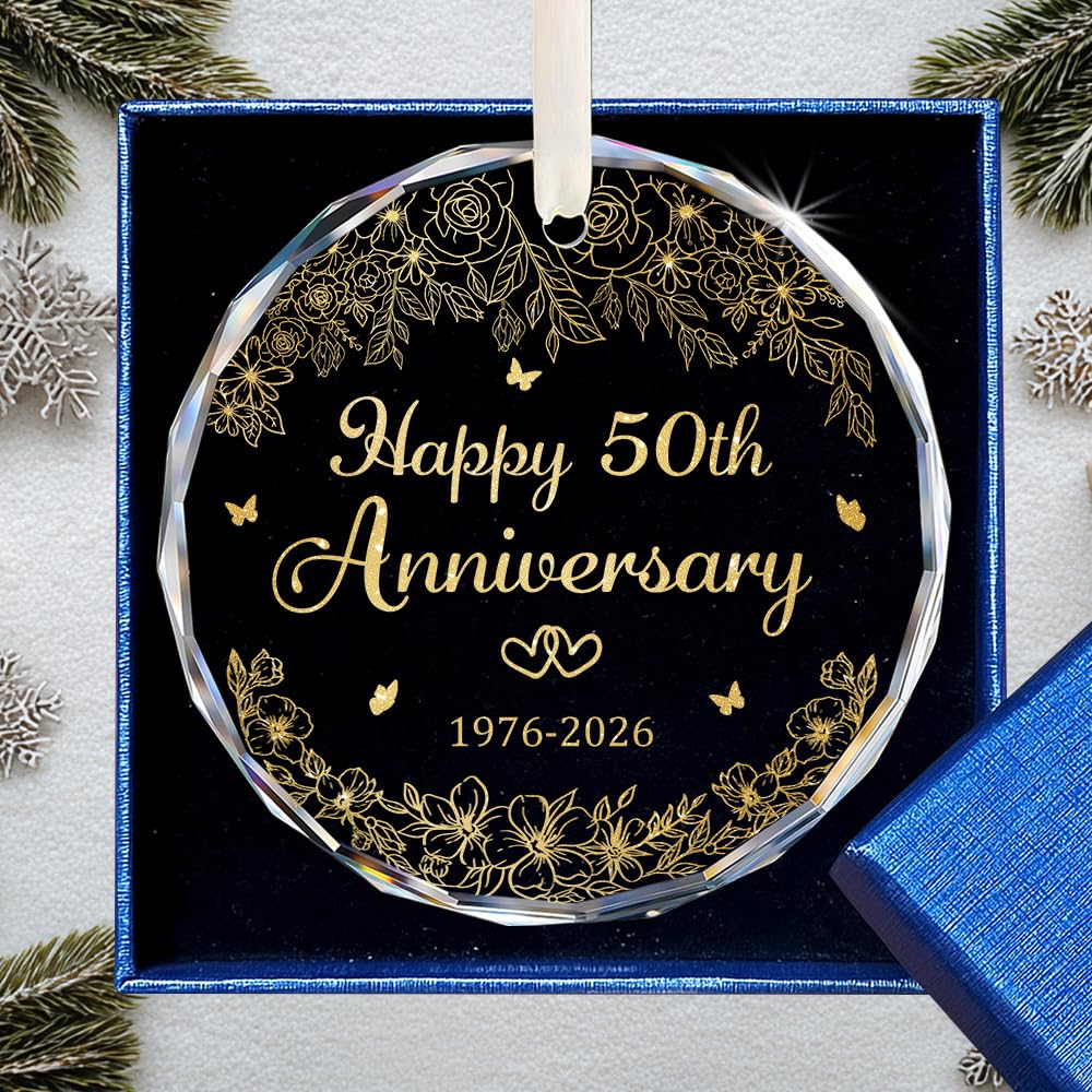 50th Anniversary for Couple - Gift for 50th Wedding Anniversary 2026 - Golden Anniversary - 50 Years As Mr Mrs - 50th Anniversary Wedding Gift for Wife, Husband - 50 Years of Marriage
