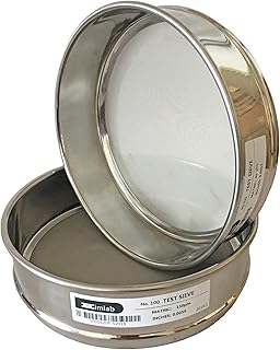 KimLab ISO3310 STD Test Sieve #200 / 75Î¼m Mesh Size,All Stainless Steel,200mm Diameter