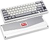 WOBKEY ZEN 65 Mechanical Keyboard, 3-Way Connection, Quick Release, Wireless, 65% US English Layout, JIS Japanese Layout, Metal, Aluminum Alloy, Brass, Low Latency, Custom, Top Mount, Gasket Mount, ARGB Hot-Swap VIA Domestic Genuine Product Technical Standards Certification Lite Silver