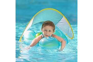 Spacious Baby Inflatable Pool Float with Safety Sponge