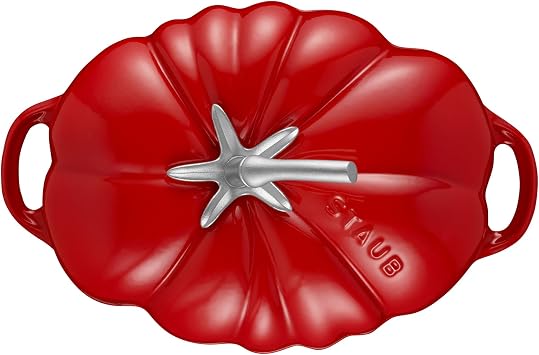 STAUB Cast Iron 3-quart Tomato Cocotte, Dutch Oven, Made in France, Cherry