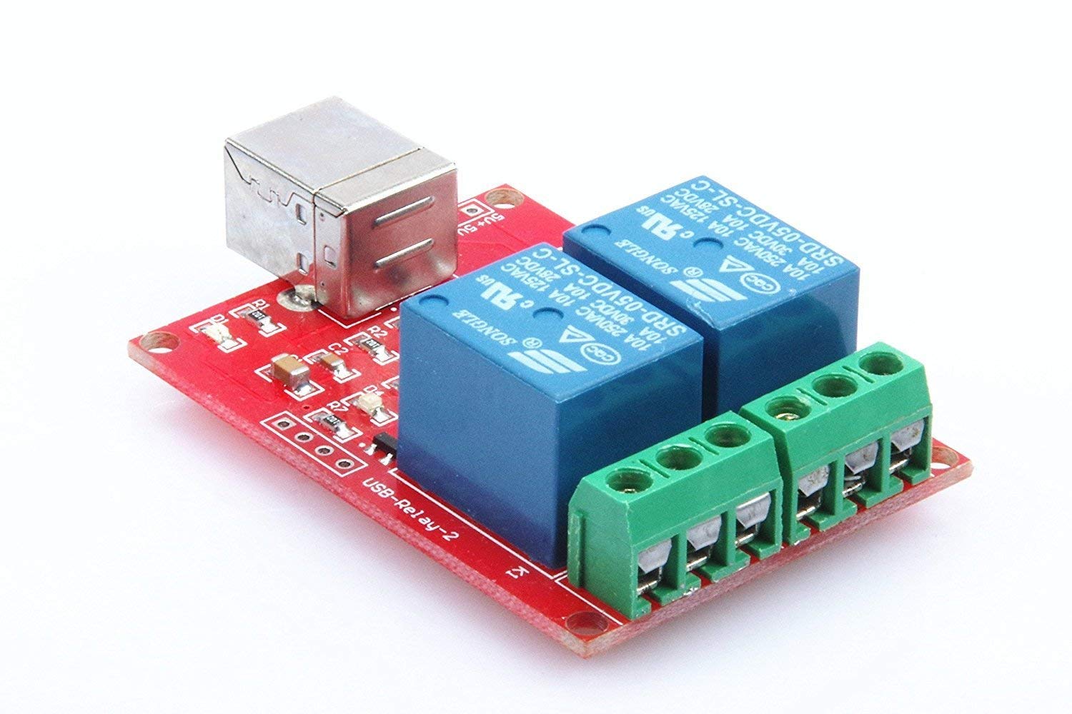 ARCELI SRD-05VDC-SL-C 2-Way 5V Modulo relè Driver gratuito USB Control Switch PC Controllo intelligente