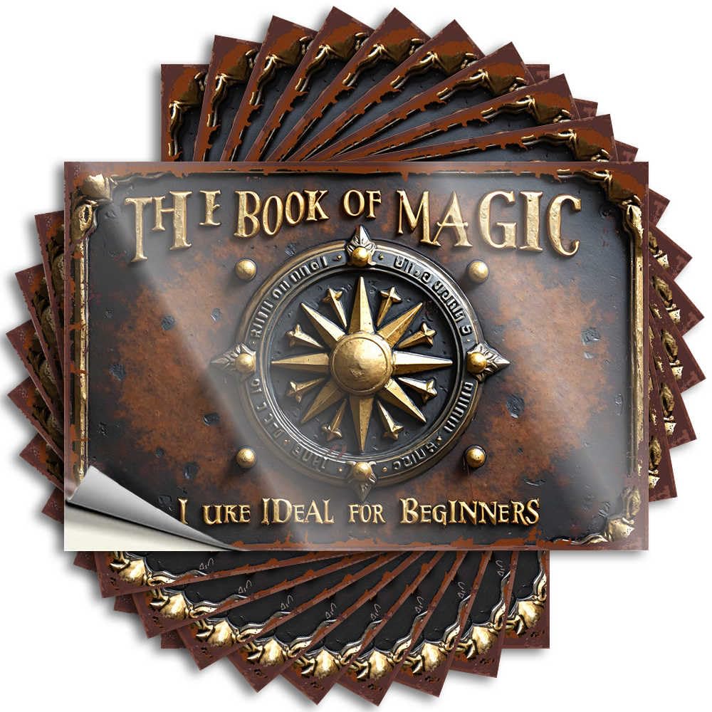 an Ancient Spellbook Covering Mystical Beginnings Guest Diatomaceous DIY | Big Quote Hard Removable Vinyl Sticker Decal(6X9CM)