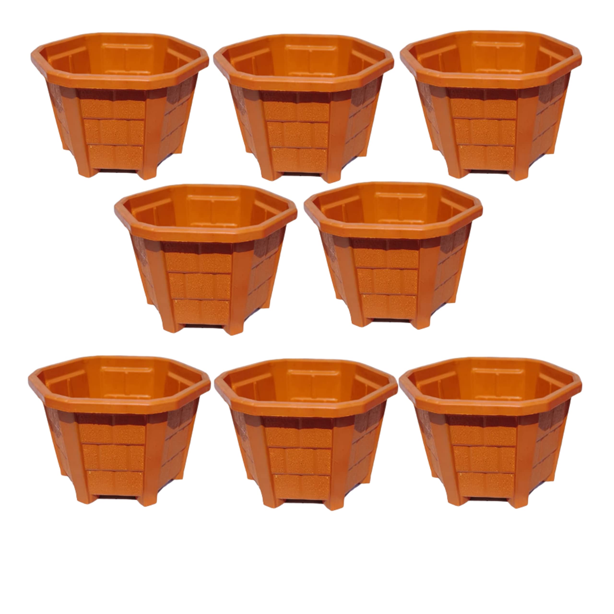 GREENY Plastic Terracotta Heavy Duty Hexagonal Pot (6 Inches, Pack of 8) (B09Y42TTV8) Amazon Price History, Amazon Price Tracker
