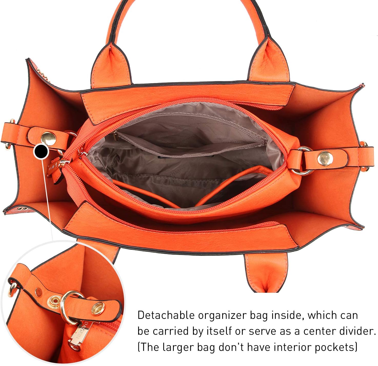 Dasein Purses Handbags for Women Tote Wallet Set Top Handle Satchel Shoulder Hobo Bag 3pcs - Image 5