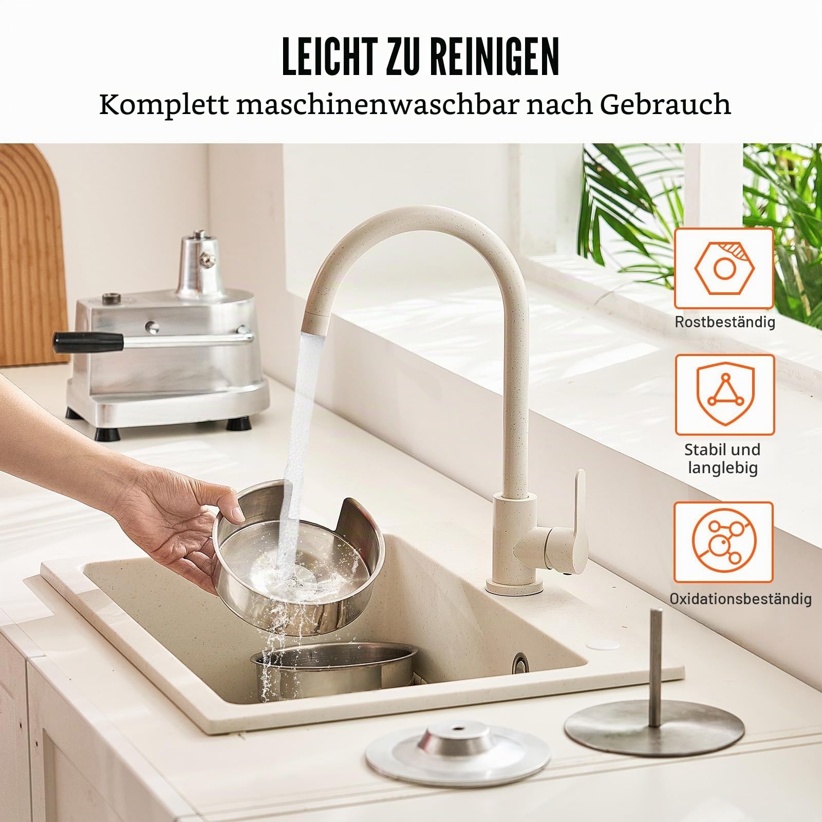 VEVOR Kommerzieller Burger-Patty-Maker, 150 mm, Hamburger-Rind-Patty-Maker, Strapazierfähig, Lebensmittelechter Edelstahl Burgerpresse, Küchenfleischformer