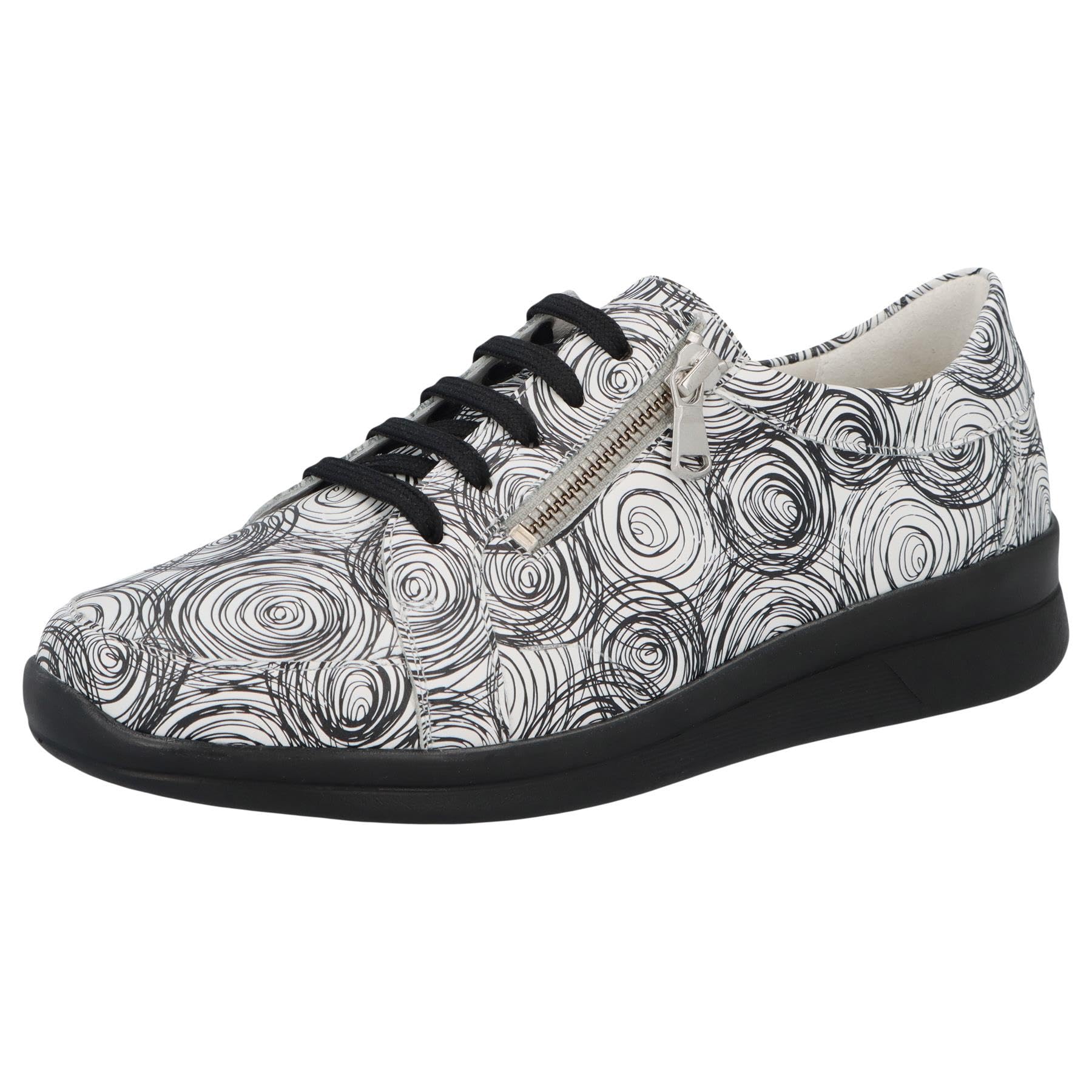 Berkemann Women's Inke Sneaker, weiß/Mini-Kreise, 6.5 UK