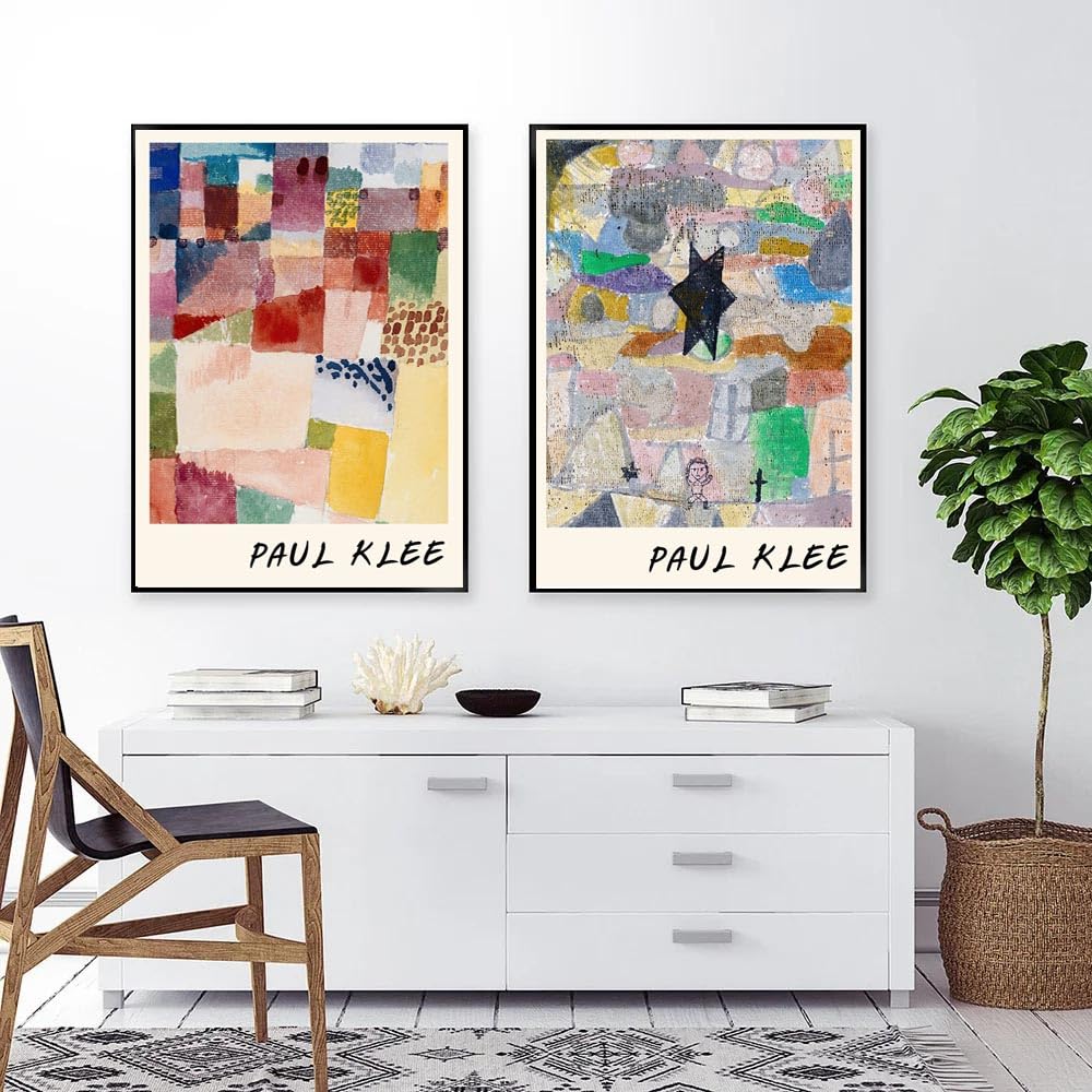 Amazon.co.jp: 有名なパウル・クレーのポスターと版画抽象的なカラー