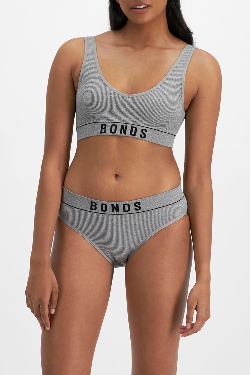 Bonds womens Seamless Stretch Rib Hipster High Leg Underwear for Women, 3-pack - Image 2