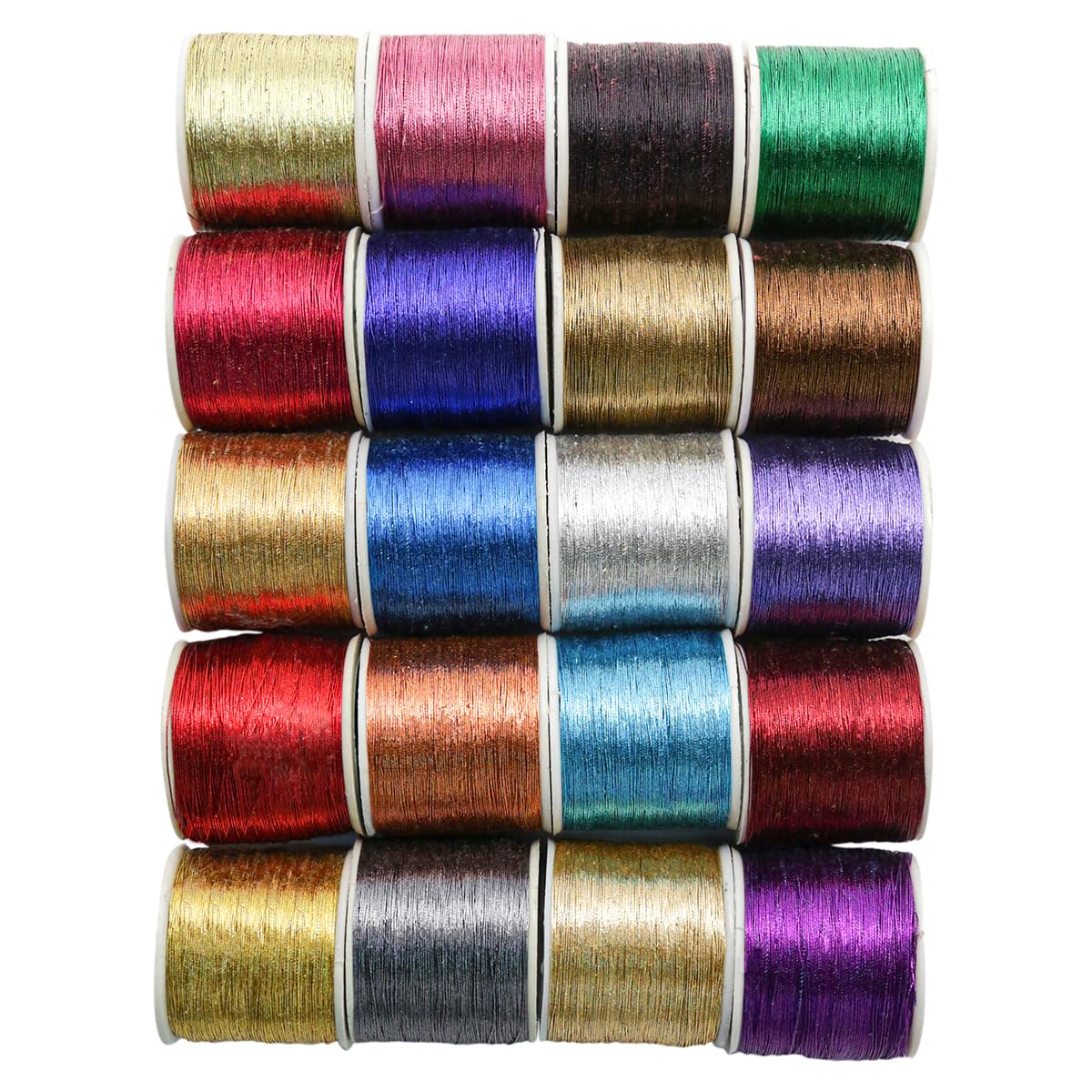 Embroiderymaterial Combo Metallic Zari Thread for Embroidery, Sewing and Jewelry Making, Multicolor | 20 Rolls (Thickness 0.1MM/Length 85Meters) (B0CQCY9FRG) Amazon Price History, Amazon Price Tracker