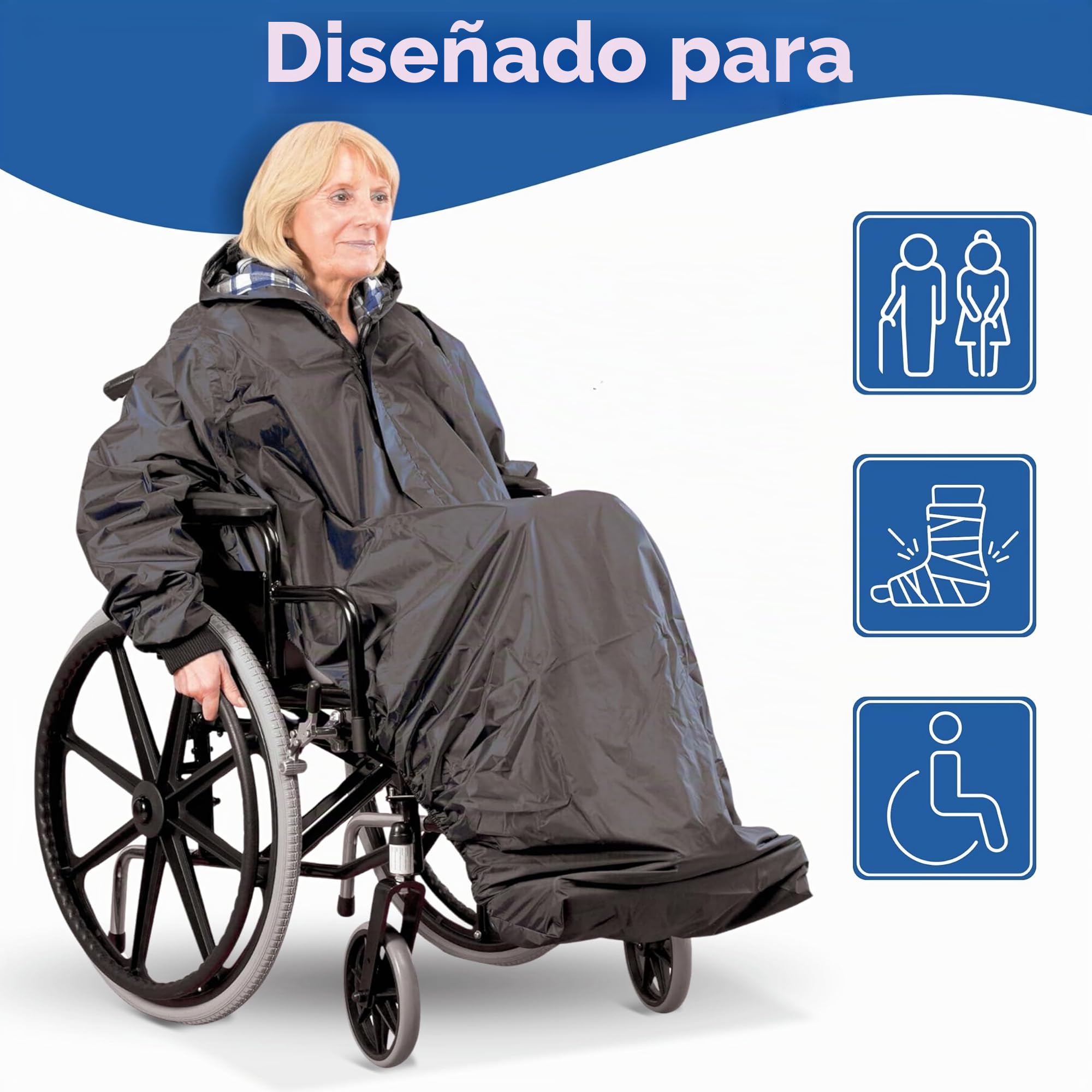Homecraft Chubasquero con mangas para silla de ruedas
