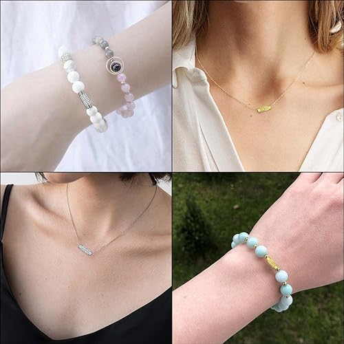 Miniatura 2 de 50 cierres de rosca de latón para fabricación de joyas, cierre de barril, tapas de extremo de cable para pulseras y collares de bricolaje, cierre de