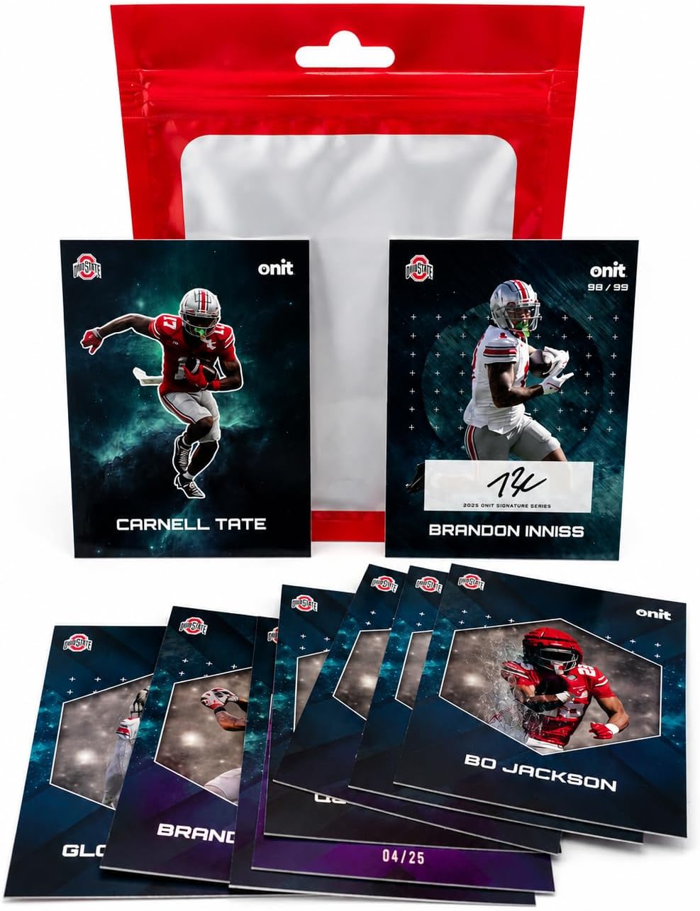 Ohio State Buckeyes College Football 10 Card Team Pack (1 Autograph + 1 Numbered)