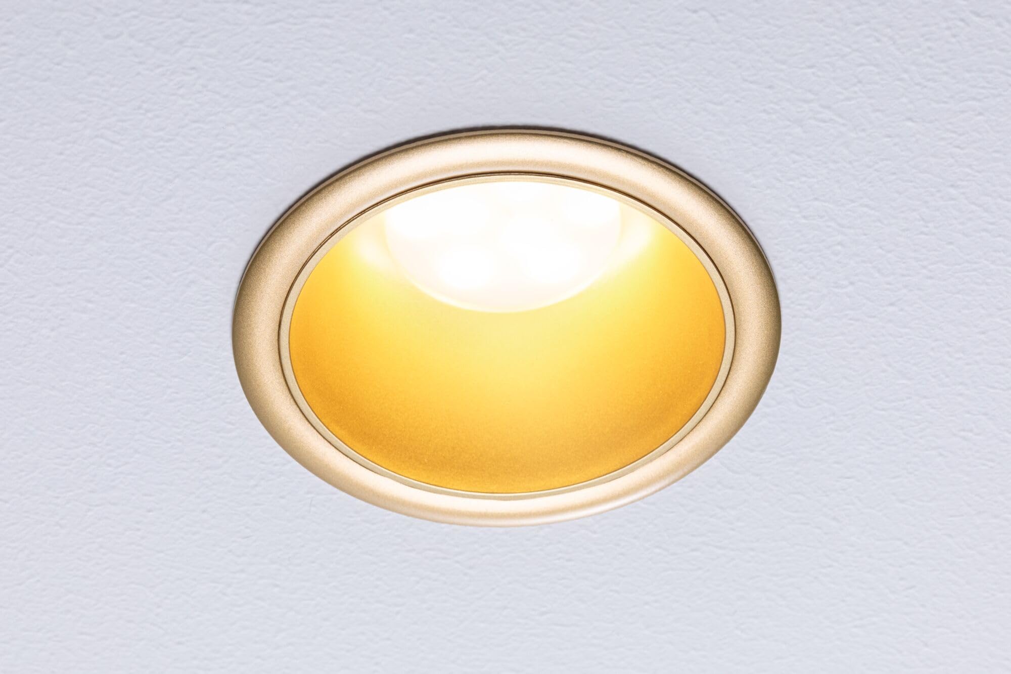 Paulmann 98201 LED Einbauleuchte Cole Coin 6er-Set IP44 rund 88 mm Coin 6x6W 6x470lm 230V dimmbar 2700K Gold matt