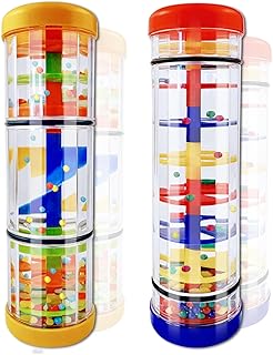 LOOIKOOS Rainmaker Rain Stick Musical Instrument for Babies,Baby Rattle Shaker Sensory Developmental Toy,Raindrops Musical Instrument Toddler Musical Toys for Kids