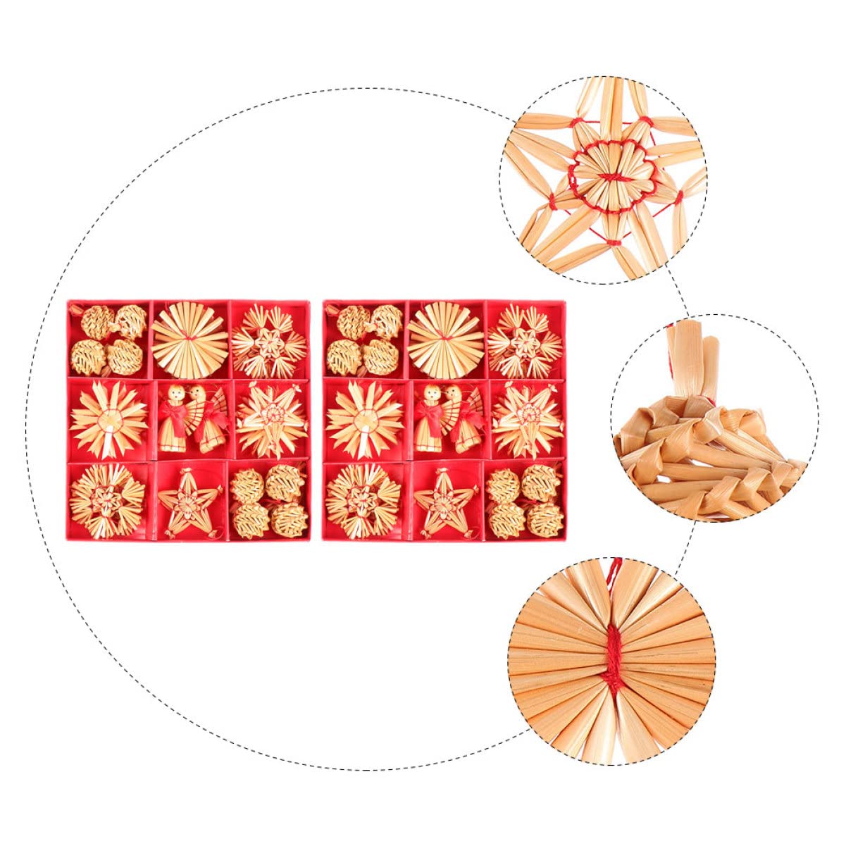 PRETYZOOM 2 Sätze -anhänger Weihnachtsdekorationen Weihnachtskugeln Als Ornamente Handgefertigte Weihnachtsdekoration Weihnachtsanhänger Aus Partyzubehör 2 Boxen * 2