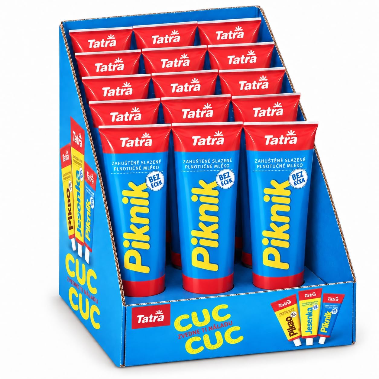 Tatra Piknik – lait entier concentré sucré, 15 x 150 g, 2,25 kg au total