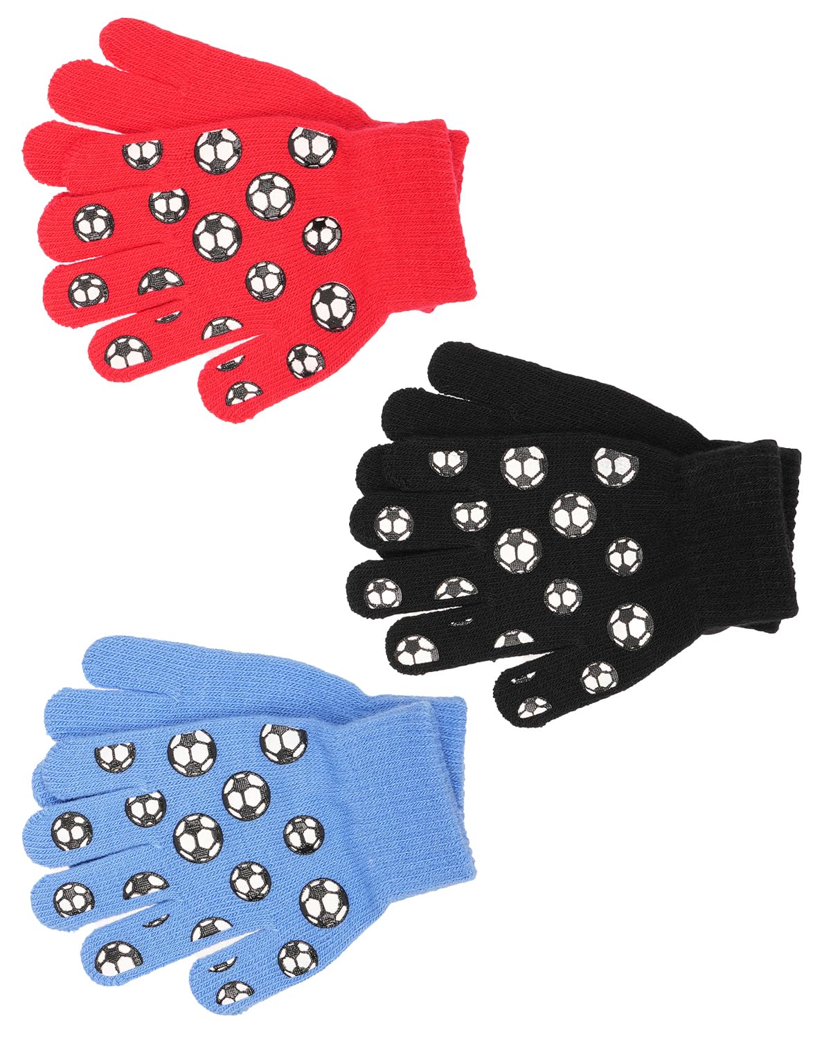 Undercover Boys 3 Pack Assorted Gripper Magic Gloves GL1063 Footballs