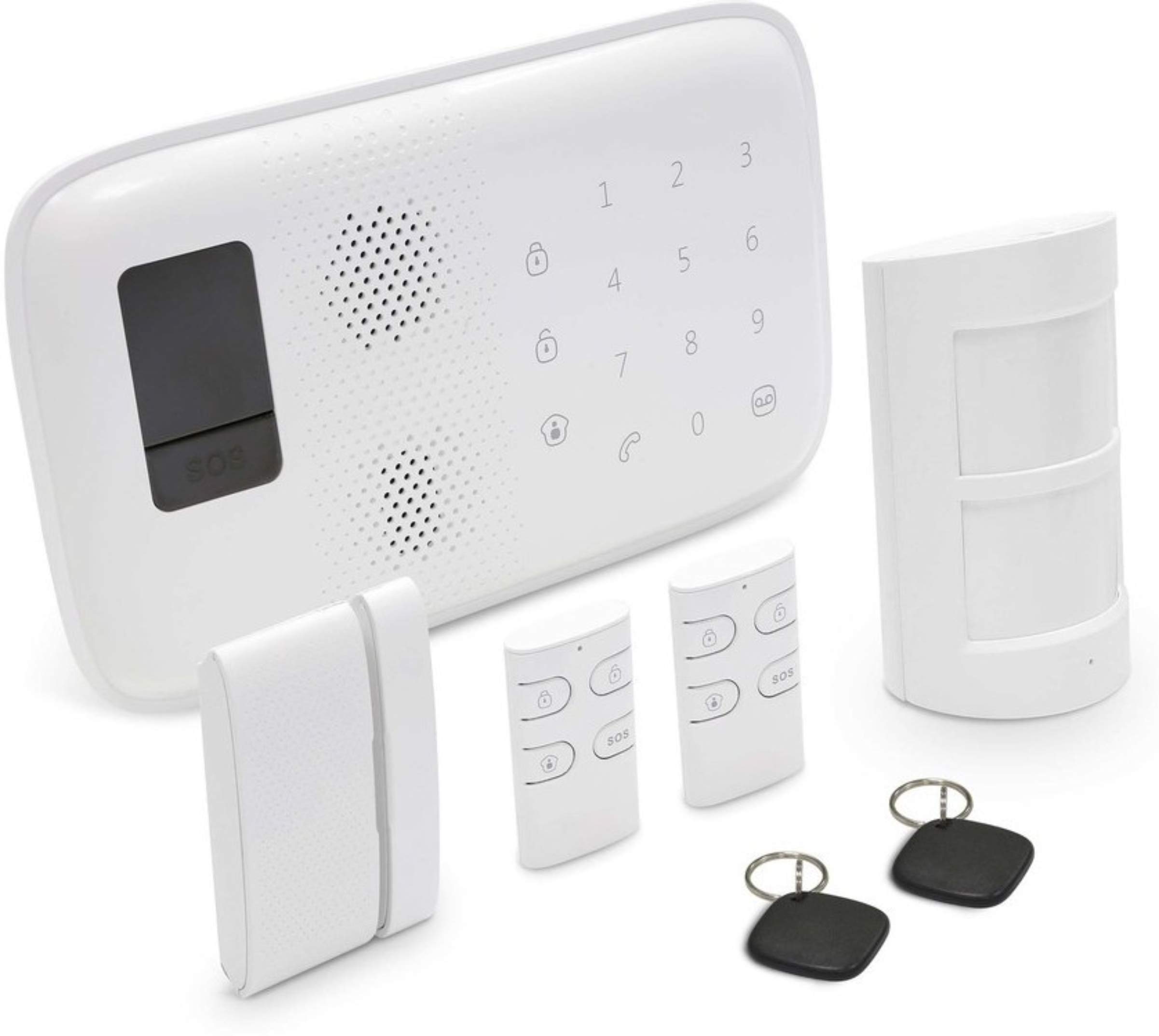 Mieka White Mie-Wap3 Gsm/Sms/Rfid Home Alarm System, Burglar Alarm System, Intrusion Alarm, Gsm Home Alarm, Wireless Home Alarm