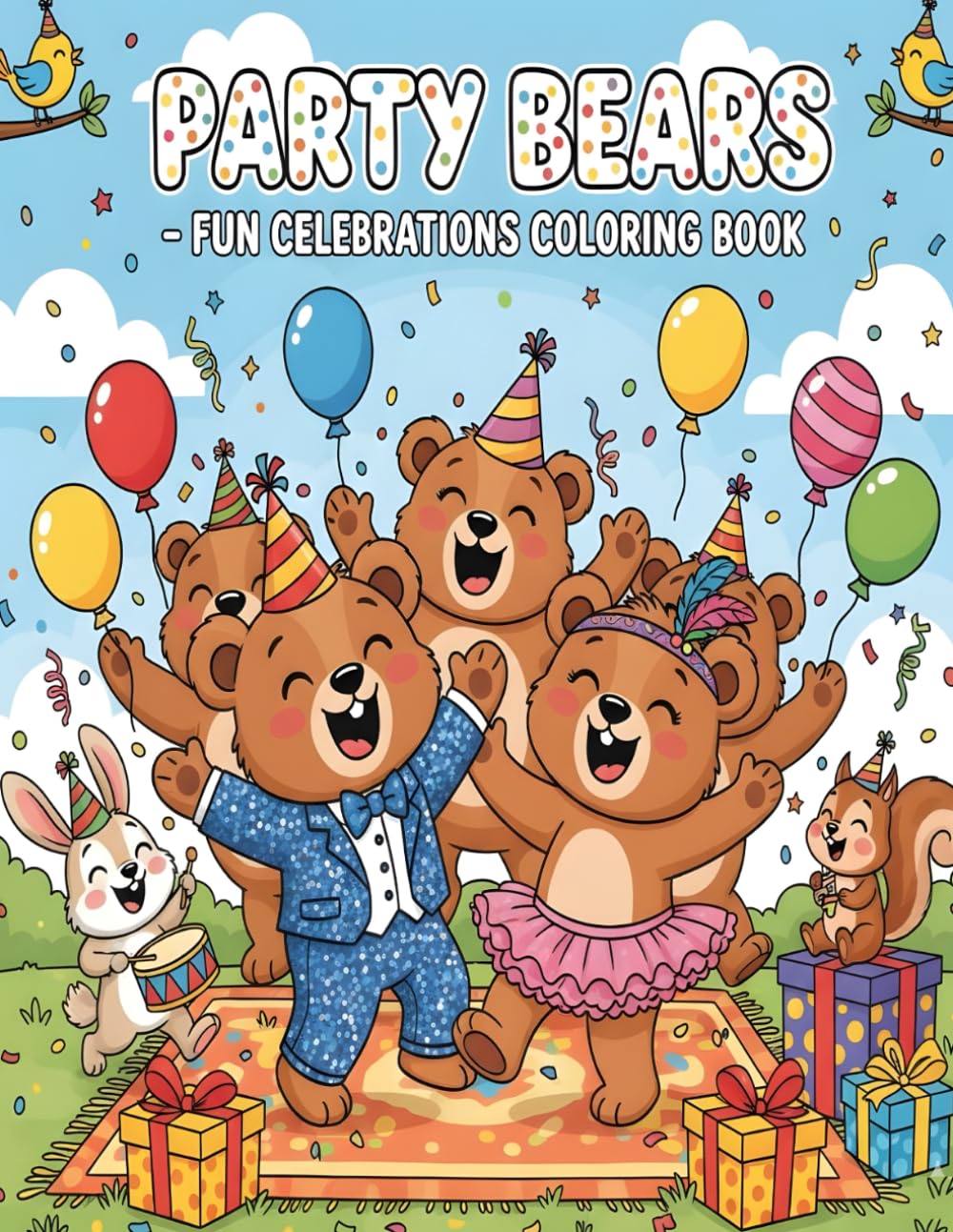Party Bears – Fun Celebrations Coloring Book: 53 Happy and Silly Bear Adventures for Toddlers and Kids Ages 4-8 (Cheerful Bears Adventures – Fun Coloring for Kids)