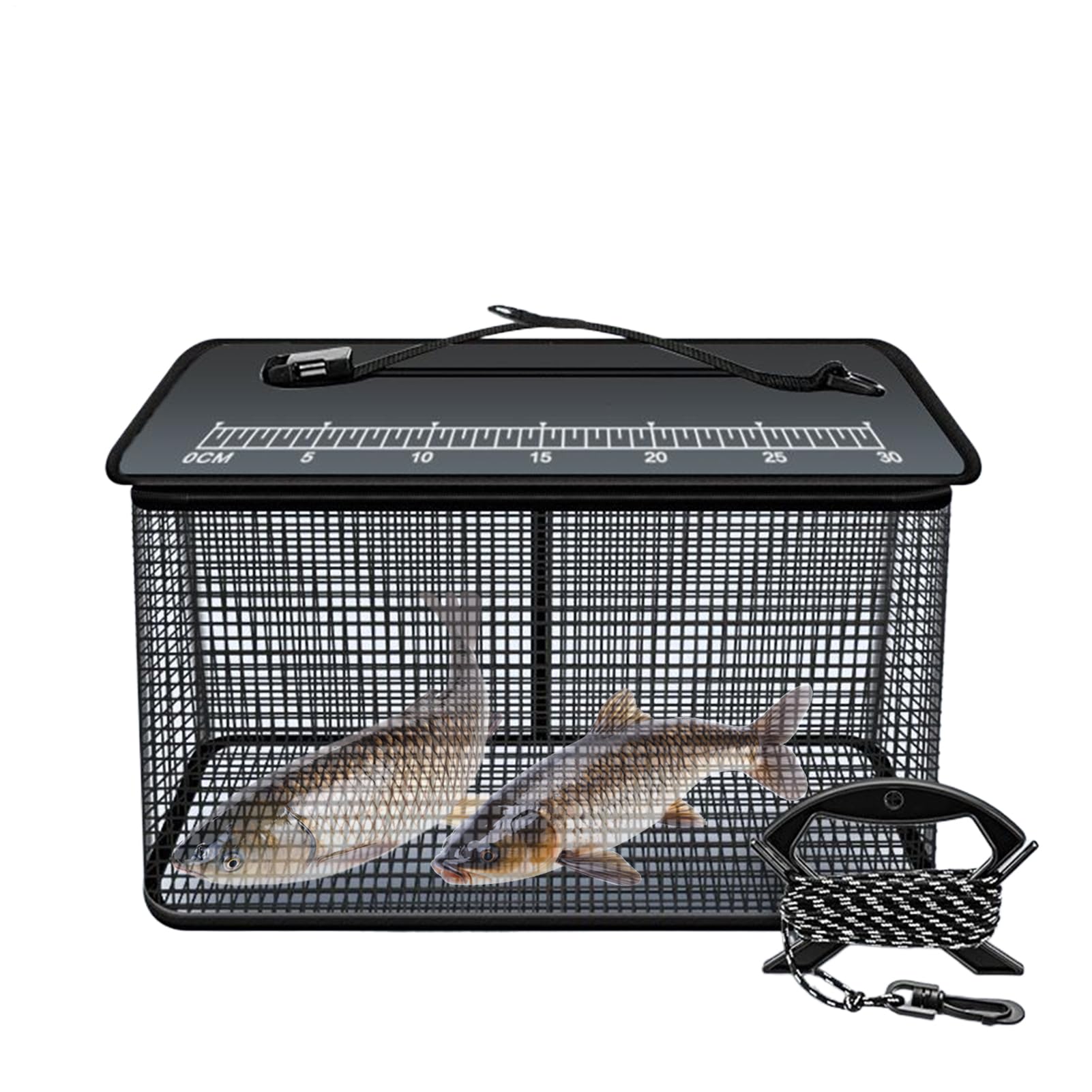 Genérico Cesto di lingua di pesce pieghevole: cestino pieghevole con superficie riflettente, grande capacità per vivo, lumache, granchi | cestino all'aperto veloce e veloce
