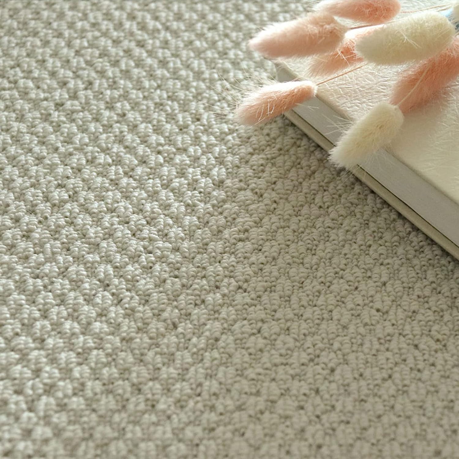 Cxvhsertwr White Carpet Squares, Carpet Tiles Multi-Purpose Self-Priming Self Adhesive Tile(White)