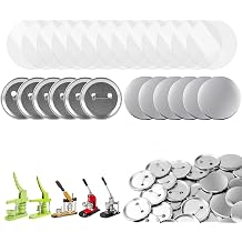 200 Sets Blanks for Buttons 32 mm Round Buttons Badge Blanks Metal DIY Badge Making Accessories for Button Machine