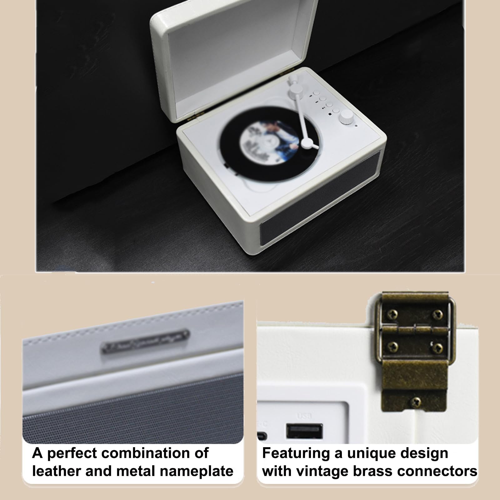 Wielofunkcyjny odtwarzacz CD, przenośny odtwarzacz CD ze sterowaniem pokrętłem, dźwięk przestrzenny 3D, obsługa płyt CD/pendrive USB/kart TF, stabilna wydajność, dla entuzjastów płyt CD