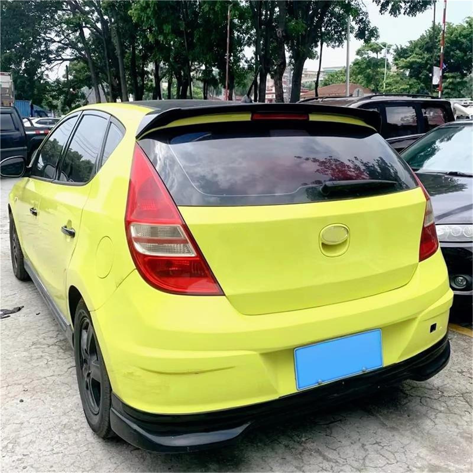 Dla H&YUNDAI I30 2008-2013 Skrzydło Na Klapie Lotka Tylny Spoiler Bagażnika Modyfikacji Skrzydła Z Pnia Tylny Spojler Dachowy Spoiler Trunk Wing(Black)