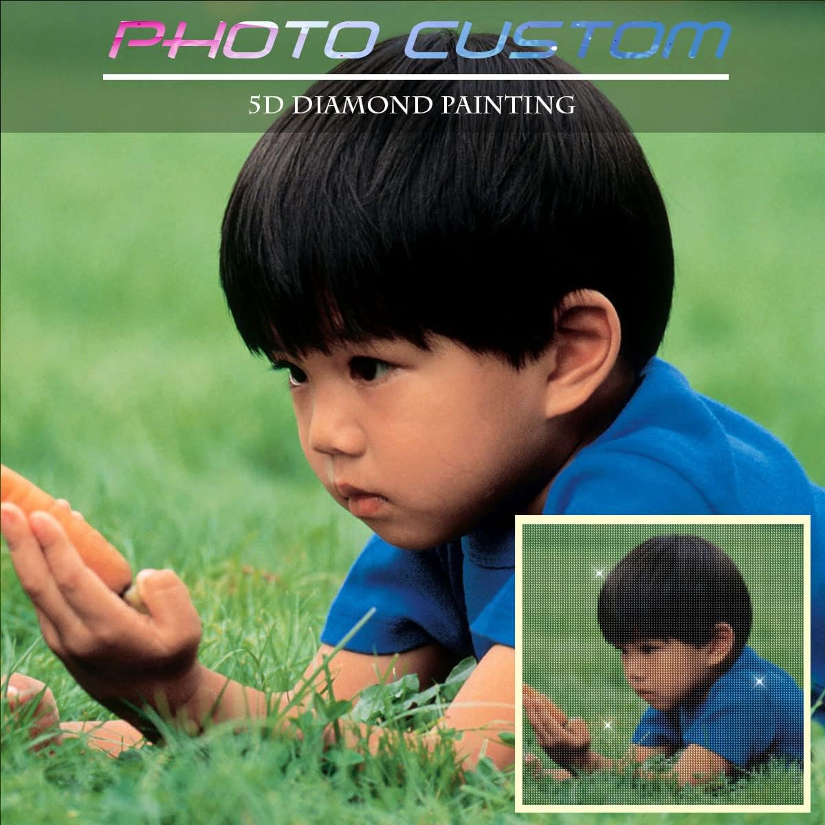 5D DIY Diamond Painting Personalized Custom Photo Diamond Painting Full Drill Diamond Embroidery Kit Home Wall Decor