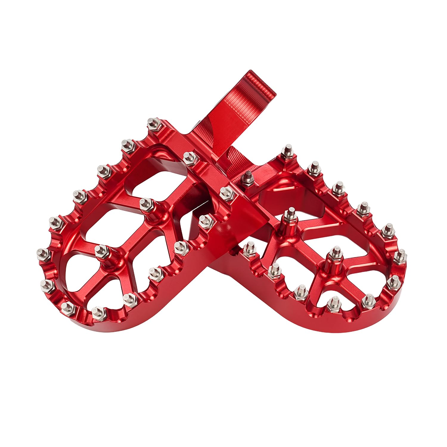 Pedane Moto per Beta 50, Pedane Motocross CNC Alluminio per Beta 50 RR RR 50 RR50 50RR Beta 50CC Enduro Pit Bike Motocross Rosso