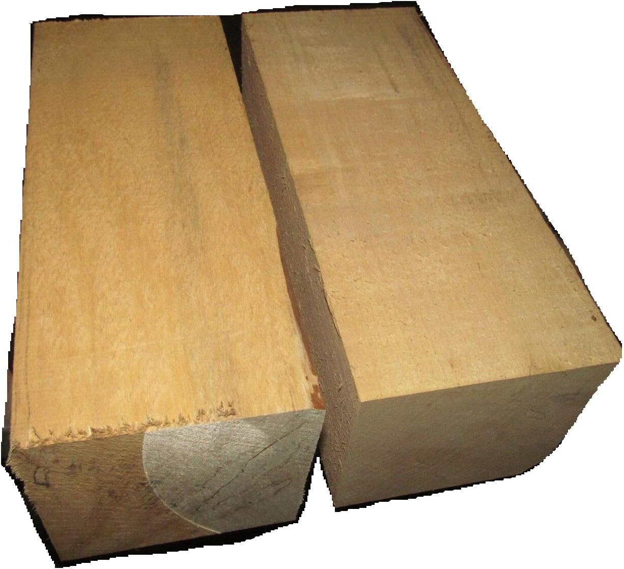 (New) Two (2) KILN Dried Basswood Turning Blocks Lathe Wood Blanks 4 X 4 X 11" (uses Include Furniture, cabinets, Windows and Door Frames, Millwork, and molding)