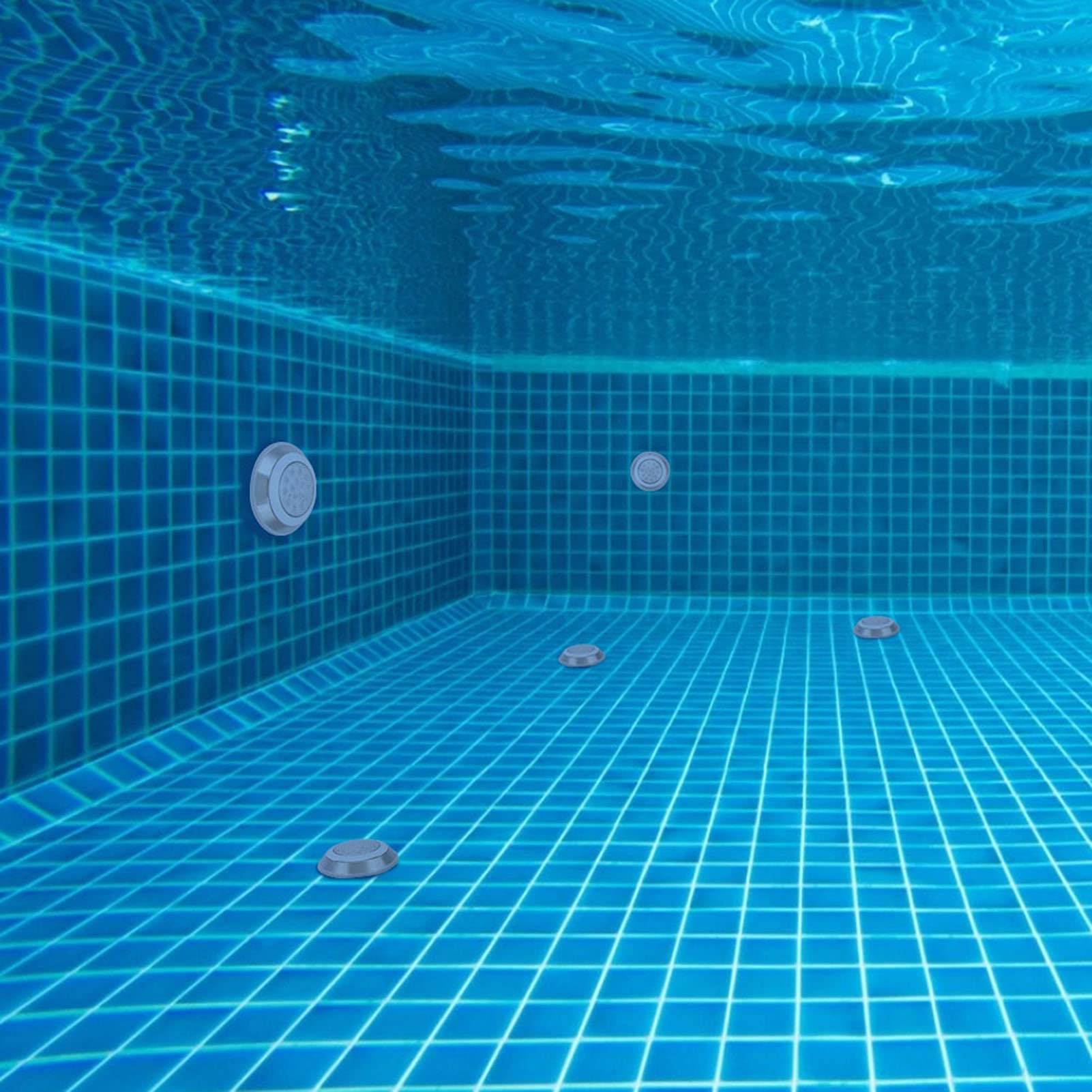 LED-Unterwasserleuchte, 12 V, 18 W, wasserdichte Edelstahl-Poollampe für Schwimmbäder, Brunnen, Gärten