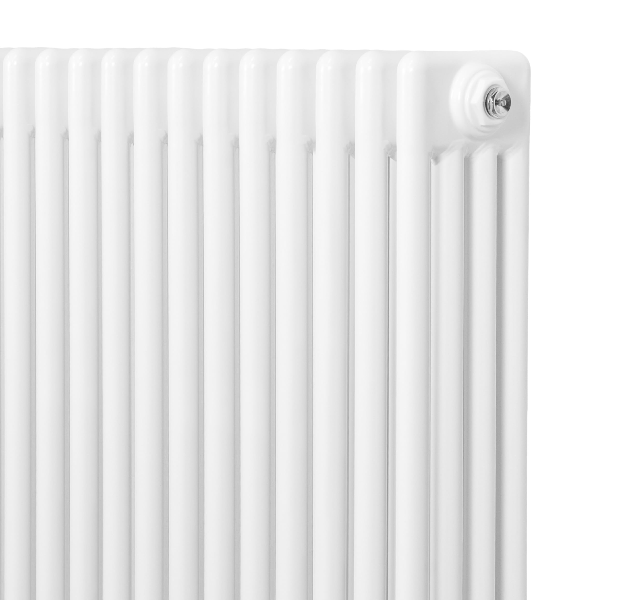 Radiador Tradicional Horizontal 4 Columnas - Blanco | 300mm x 1370mm | Acero 1.5mm 1519 W | Soportes, Kit, Cepillo | Garantía 15 Años | Calefacción Eficiente y Elegante