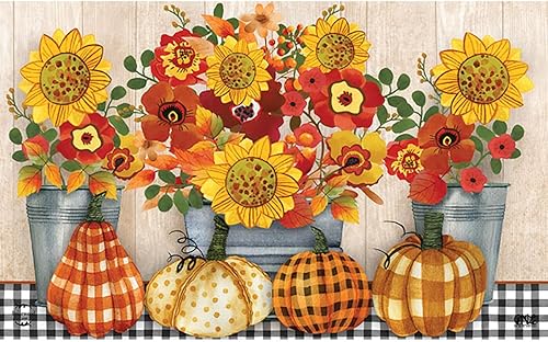 Miniatura 2 de Briarwood Lane Tapete de otoño con ramo de otoño, 30 x 18 pulgadas, para interior y exterior