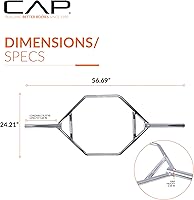 Vista 4 de CAP Barbell - Barra olímpica de trampa Varias opciones de agarre