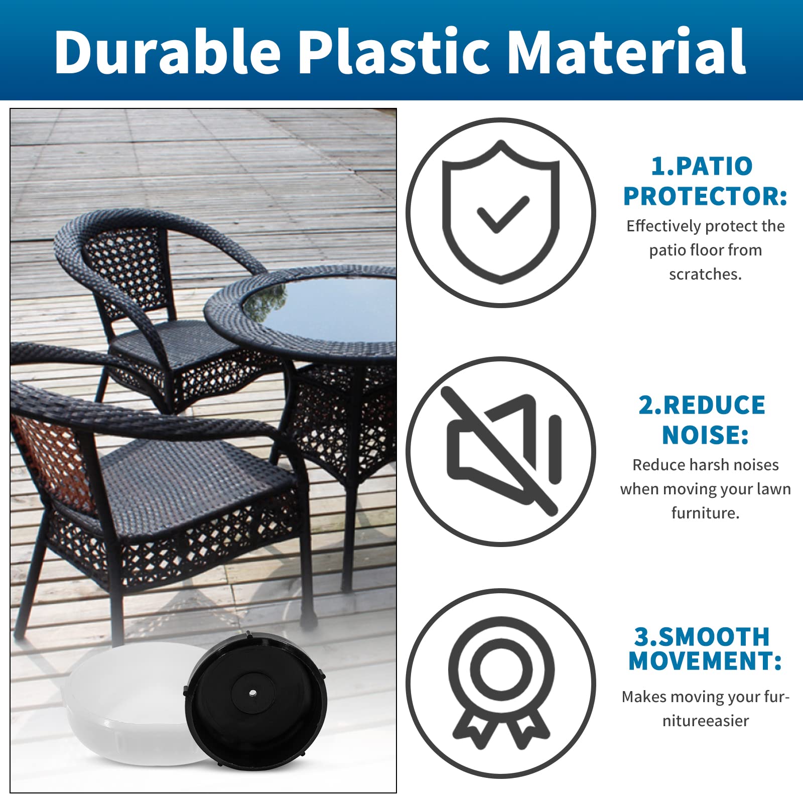 Wrought Iron Chair Outdoor Chair Leg Pads Patio Furniture Feet 36