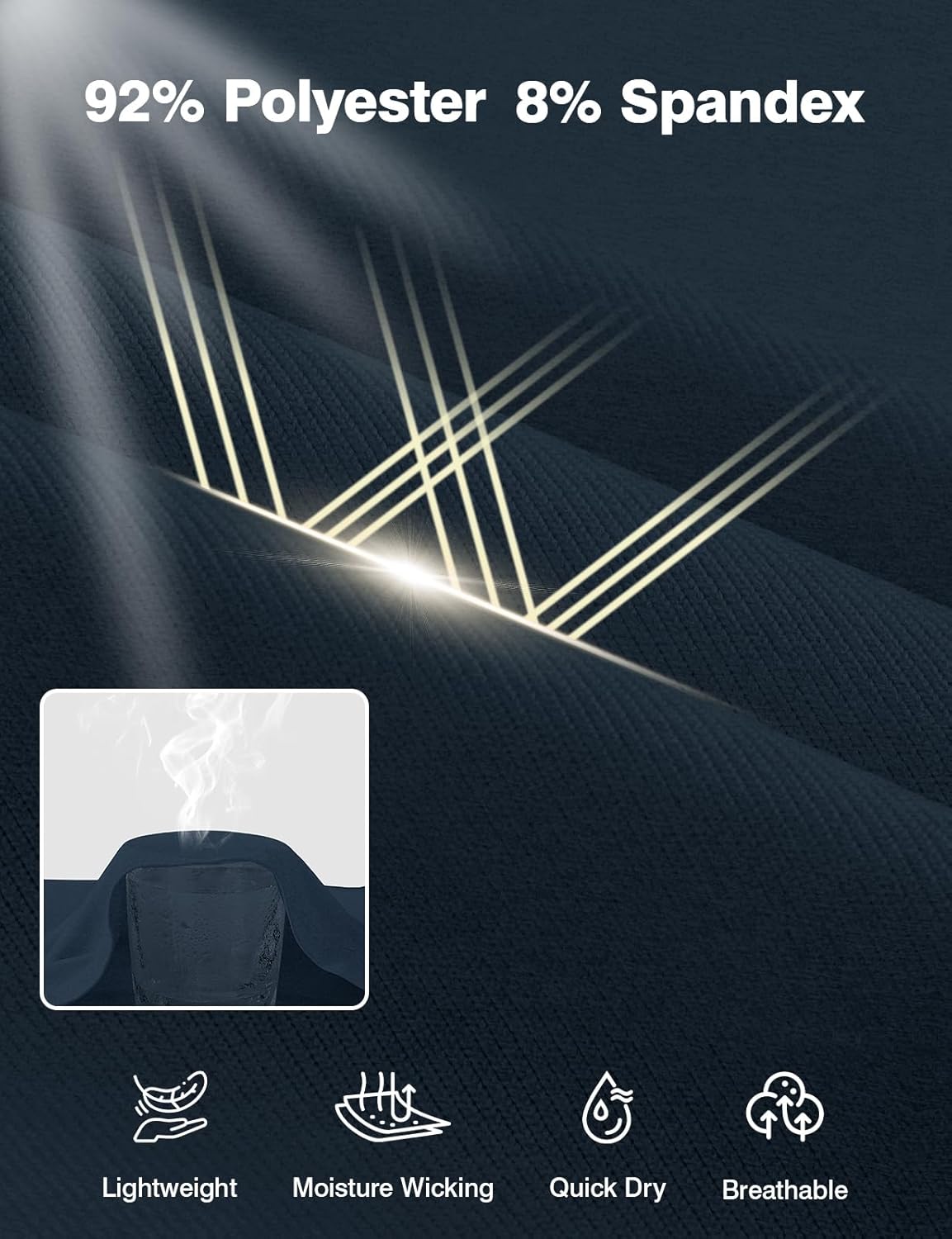 Rdruko Men's Golf Shirts Short Sleeve Moisture Wicking Quick Dry Stretch Collared Polo Shirt for Casual Business - Image 4