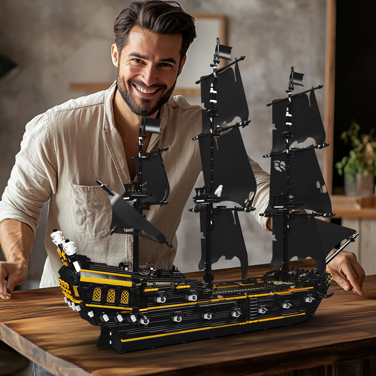 Amazon.co.jp: Mould King 13199 海賊船モデル建設ブロックキット、MOC