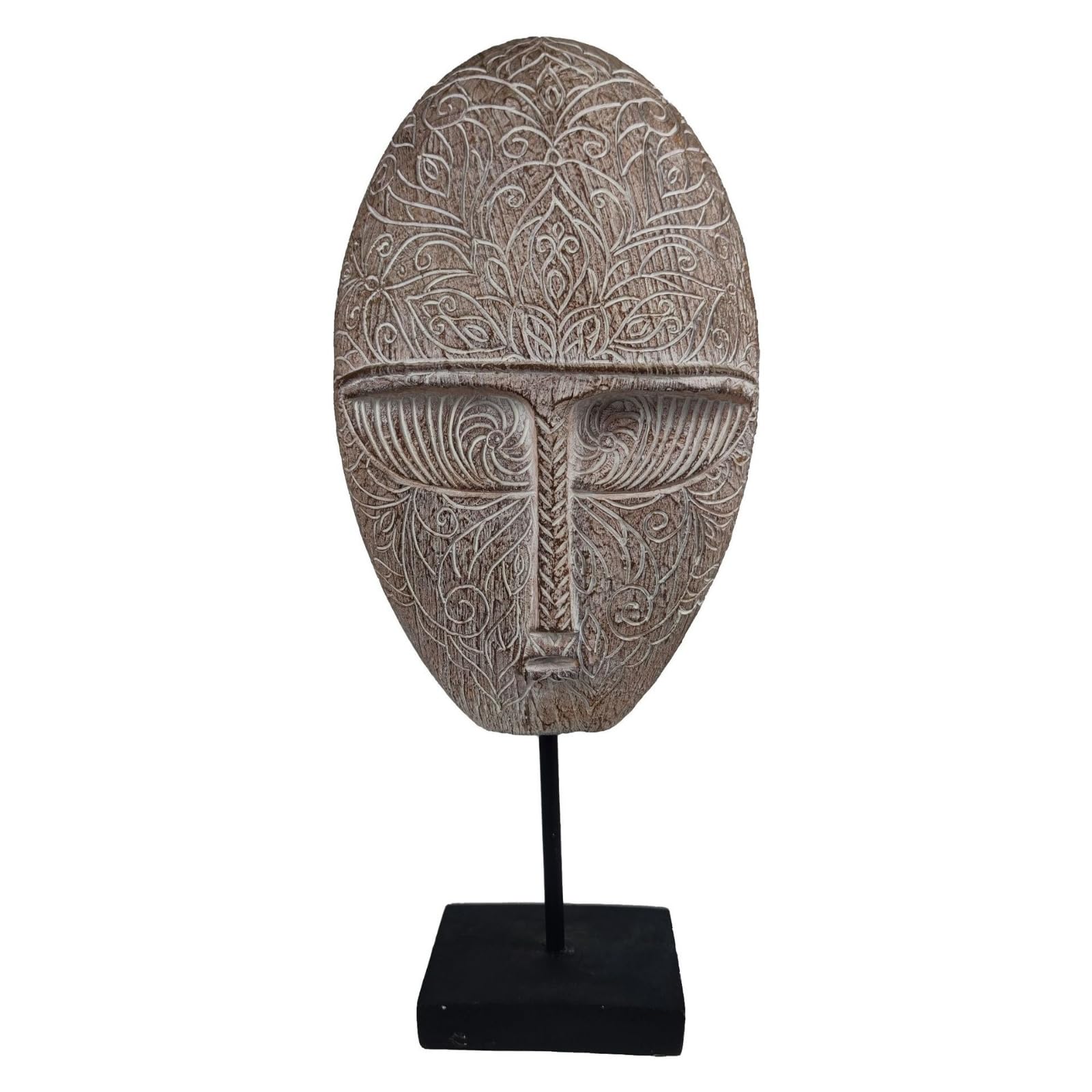 Máscara tribal abstracta de ojos grandes para decorar paredes de salones modernos