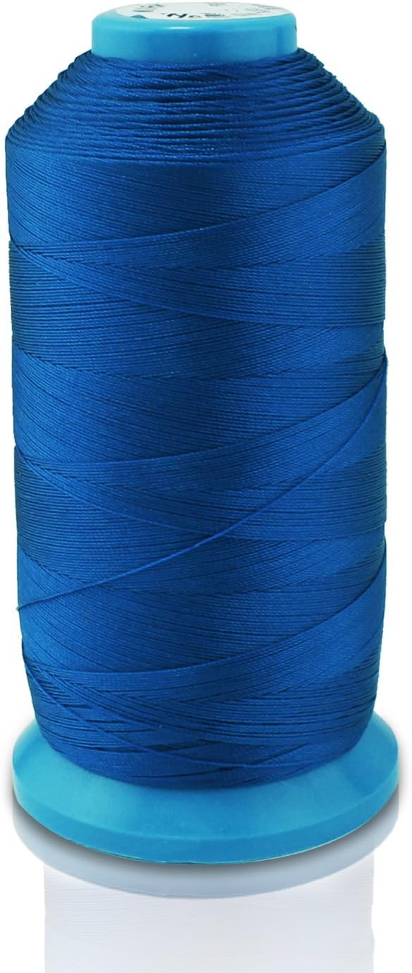 – AusseL Bonded Nylon Sewing Thread 1500 Yard Size T70#69 for the Upholstery, Outdoor Market, Drapery, Beading, Luggage, Purses (Dark Blue)