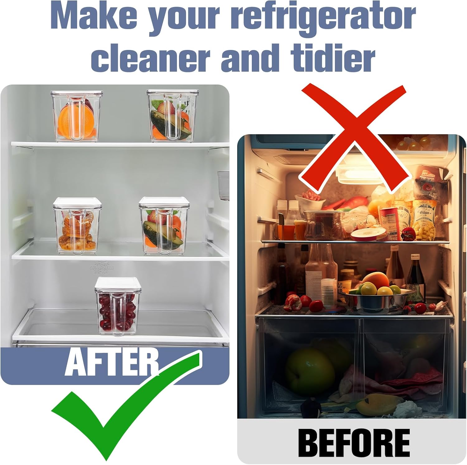 1 Set Ice Storage Bin for Freezer,12.4 x 3.94 x 3.94 Inches
