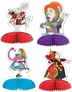 Beistle Alice in Wonderland Mini Centerpieces 5-Inch (4-Units)
