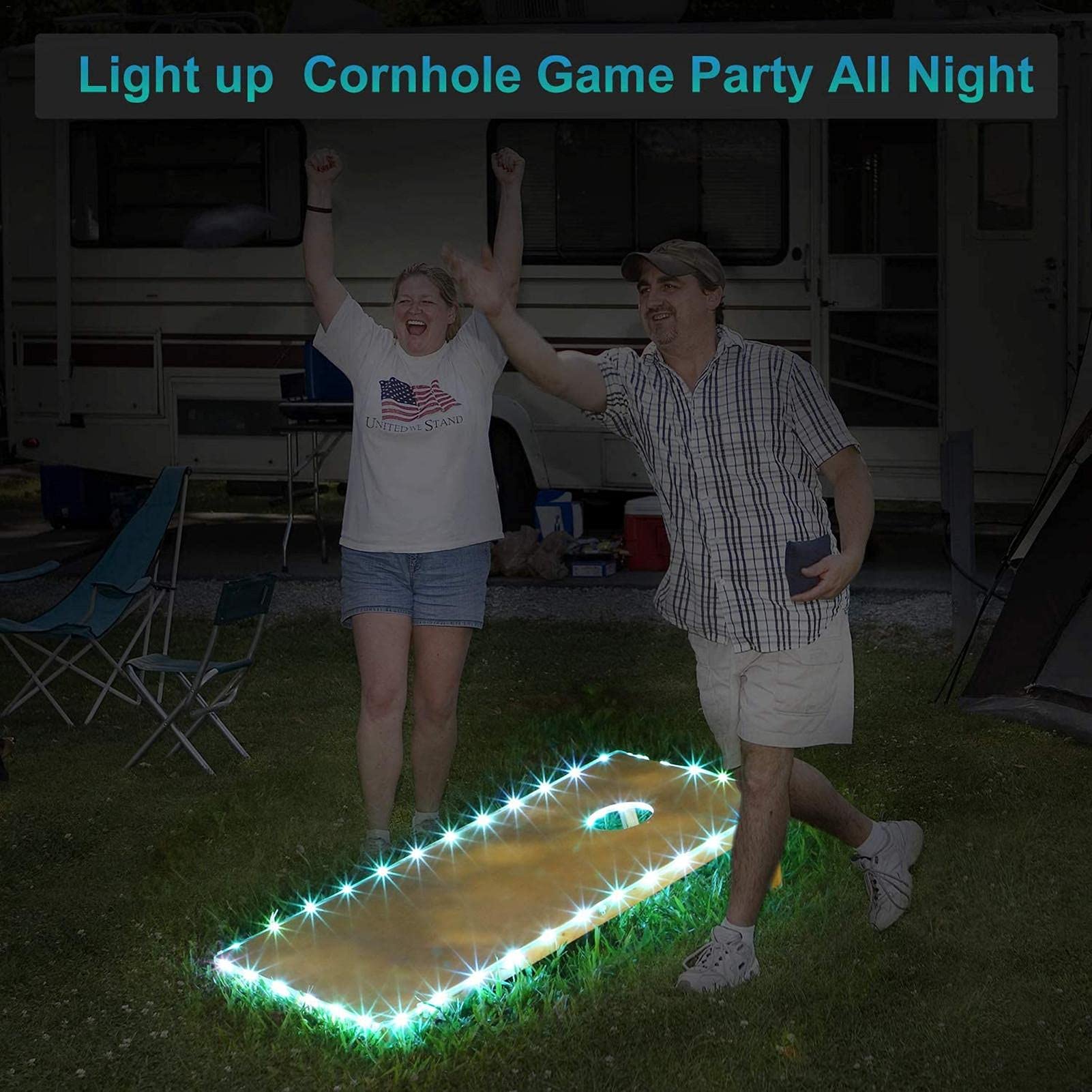 Cornhole Lichter, 16 Millionen Farben, Farbwechsel, Cornhole