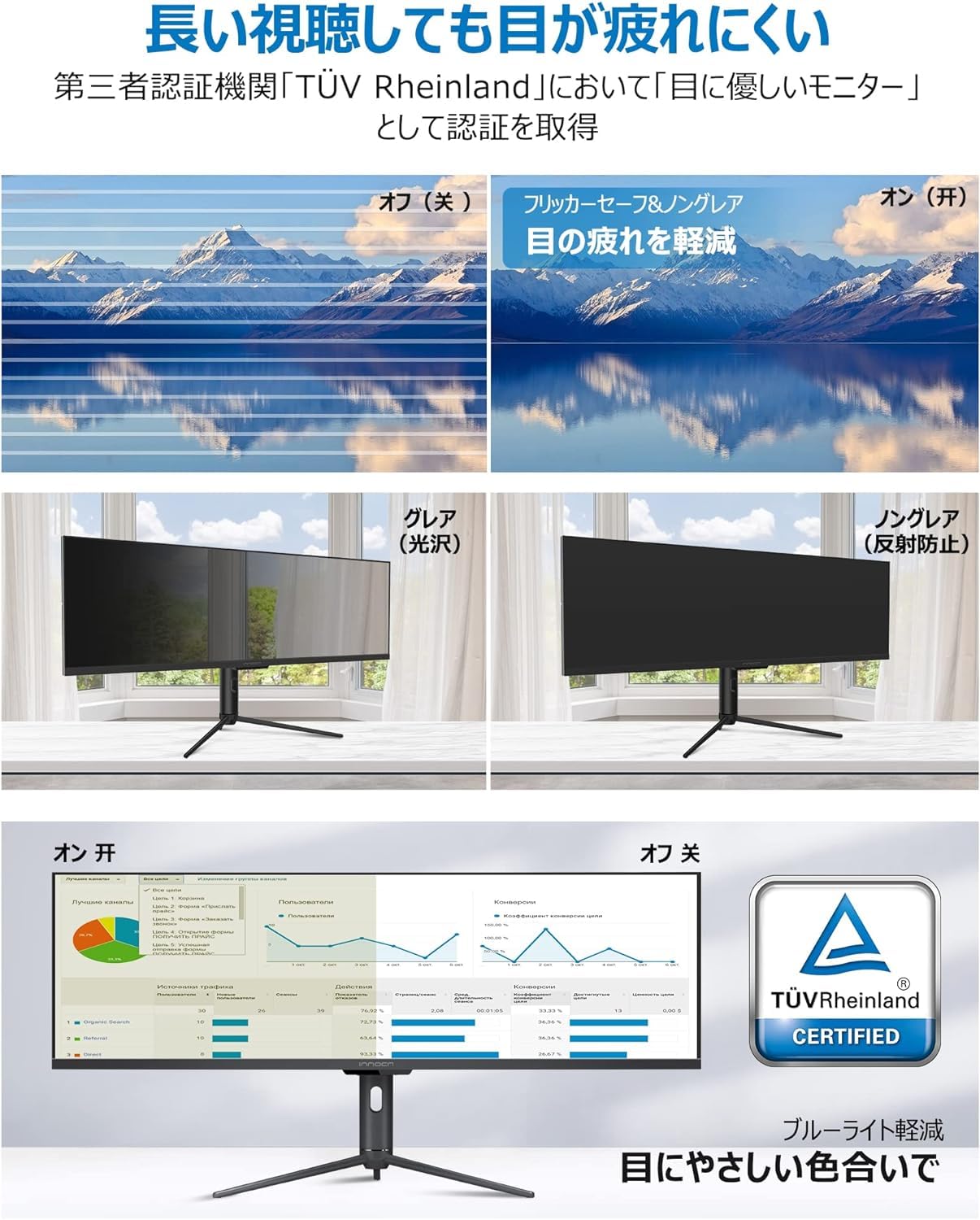 Amazon.co.jp: INNOCN 43.8インチ ウルトラワイド pc モニター 3840 