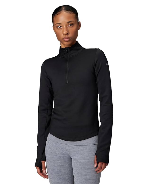 Nike Women's One Therma-Fit 1/2-Zip Mid Layer, Black, X-Small by Nike - Used condition - US$56.63