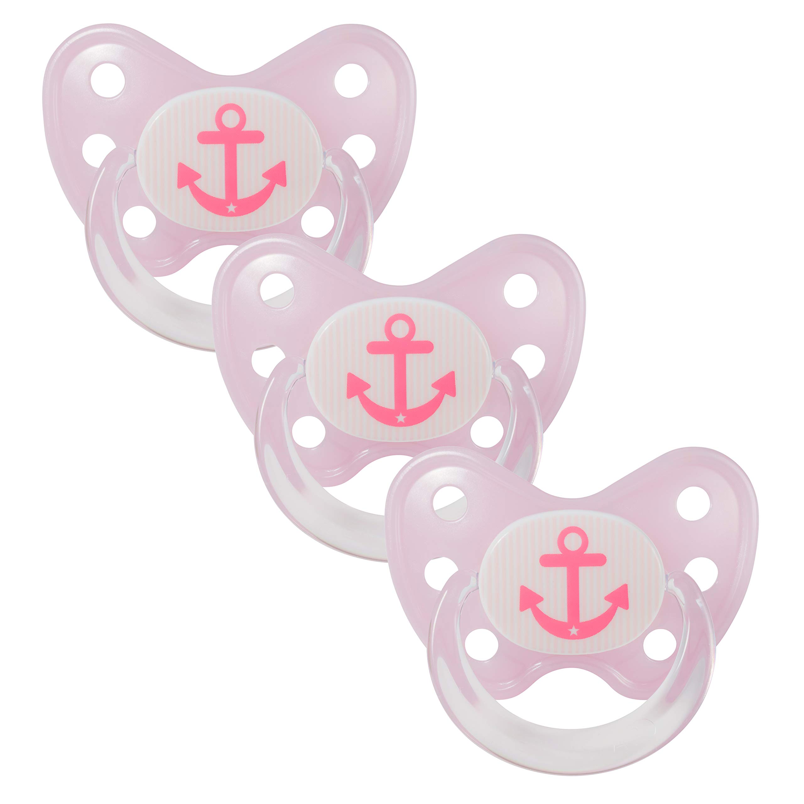 dentistar Silicone Soother Set of 3 - Size 2, 6-14 Months - Tooth and Jaw Friendly Silicone Soother with Dental Step - BPA Free - Made in Germany - Crown, Pink — view 19