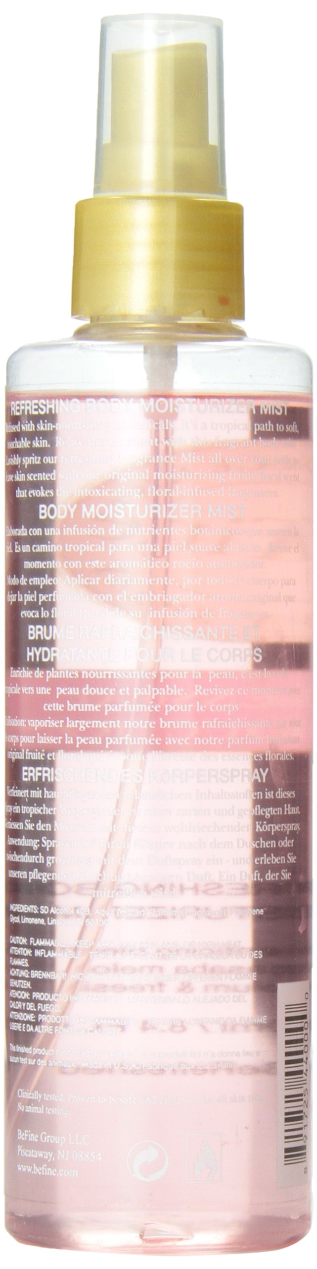 Befine Sensual Seduction Refreshing Body Moisturizer Mist for Women, 8.4 Ounce