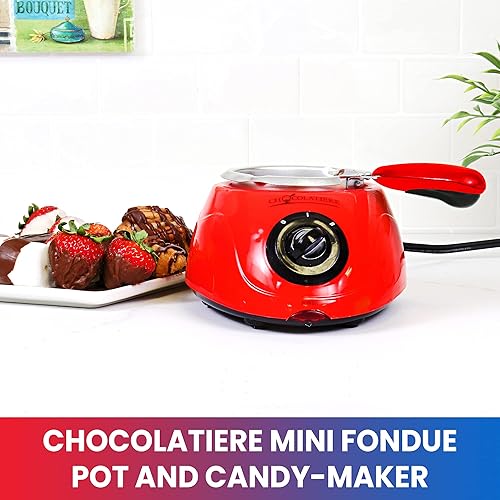 Miniatura 7 de Total Chef Juego de 32 ollas de fondue eléctricas, fuente de chocolate y caramelos, 8.8 oz (250 g) para hacer dulces, postres, ocasiones especiales,