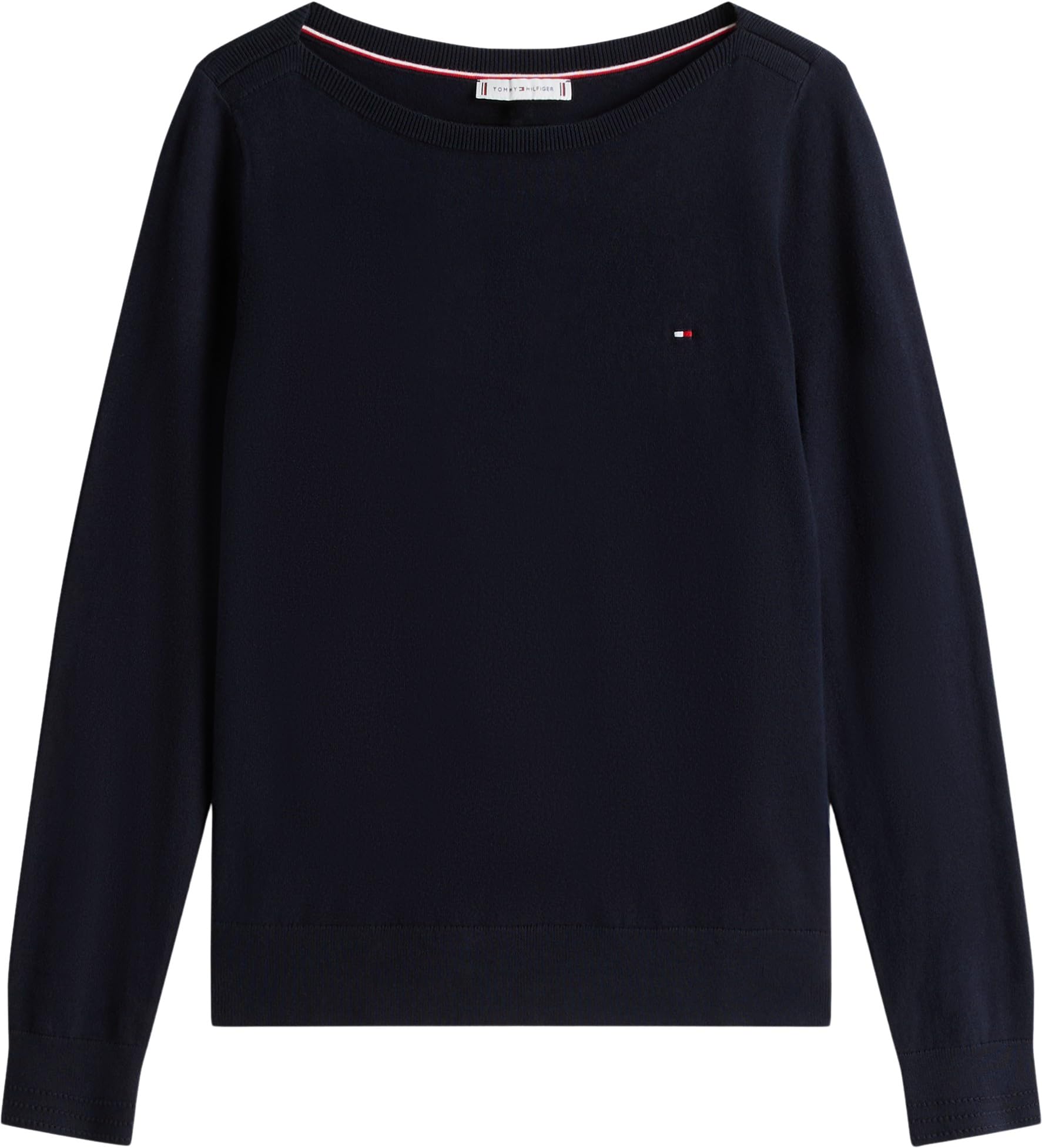 Tommy Hilfiger Damen Pullover Co Jersey Stitch Sweater U-Boot-Ausschnitt
